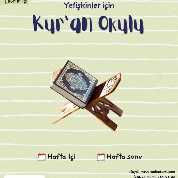 Kur'an-ı Kerim Atölyesi - Yetişkinler